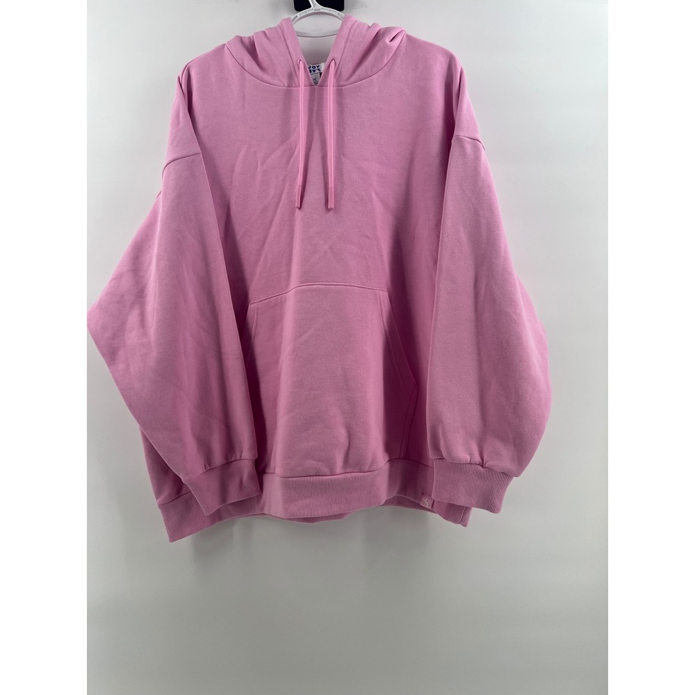 JoyLab Women XL Pink Oversized Fleece Pullover Hoodie Athleisure Barbiecore